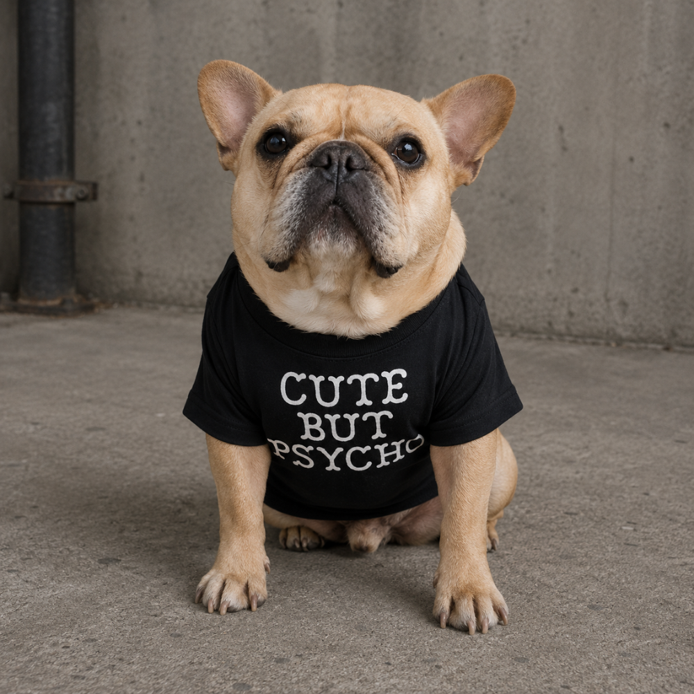 'Cute But Psycho' T-Shirt Schwarz