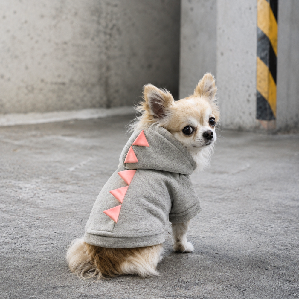 Hoodie Dinosaurier Grau