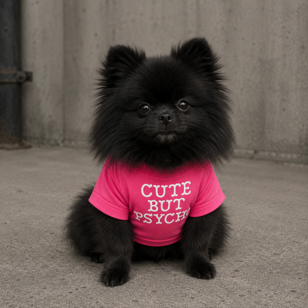 'Cute But Psycho' T-Shirt Pink
