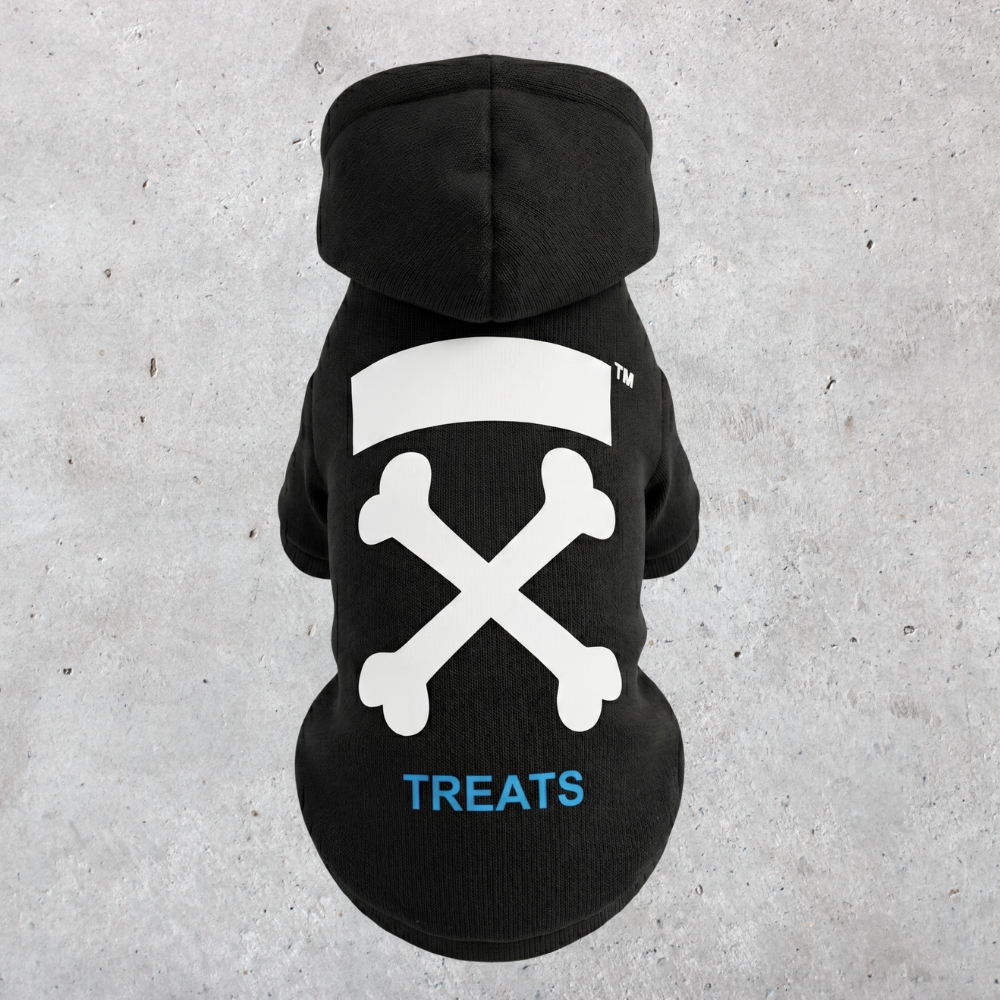 Woof Treats Hoodie Schwarz-Weiß