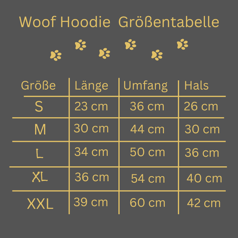 Woof Treats Hoodie Schwarz-Gelb